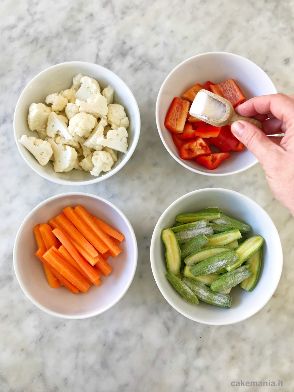verdure sotto sale per giardiniera