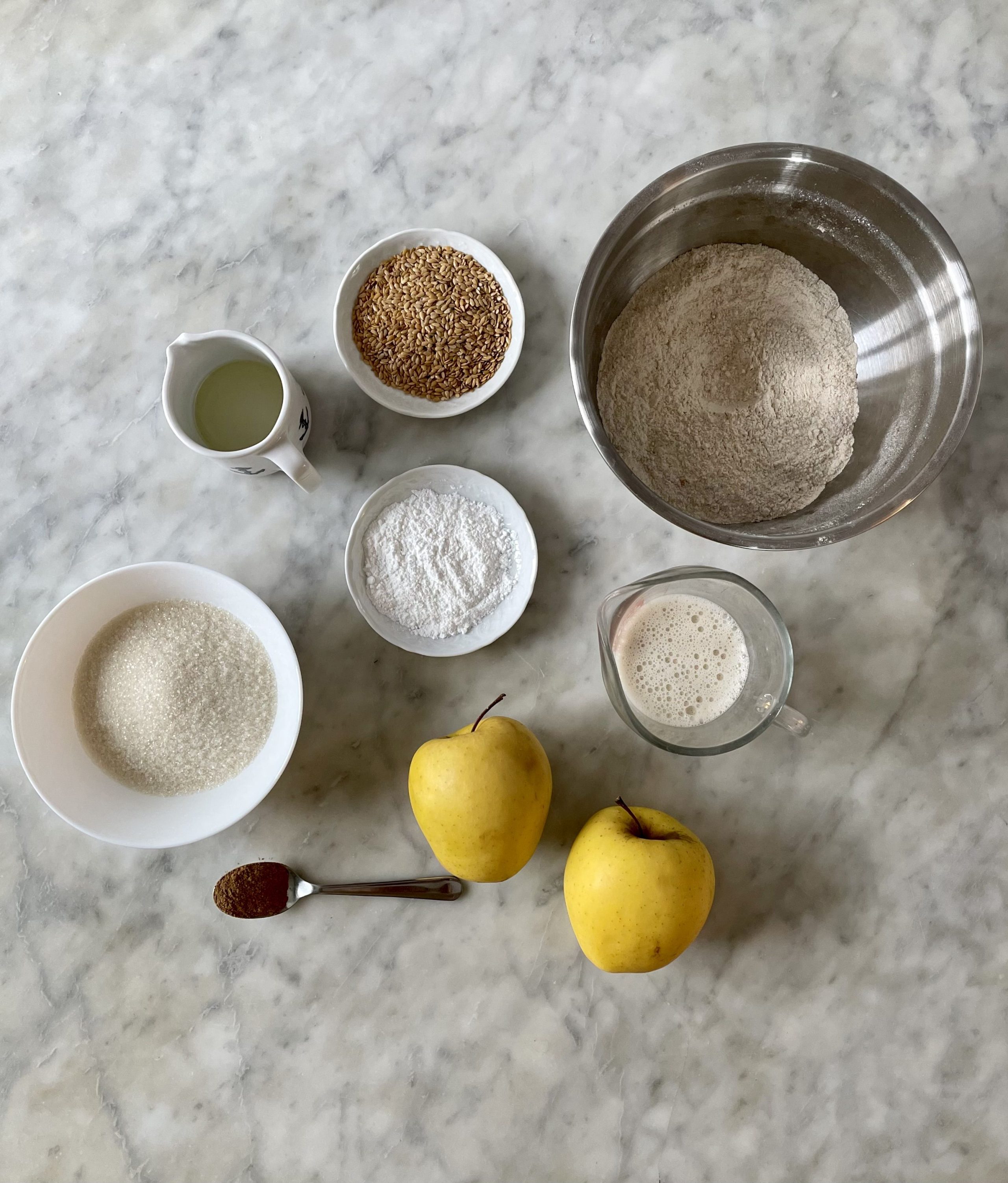 ingredienti torta di mele vegana